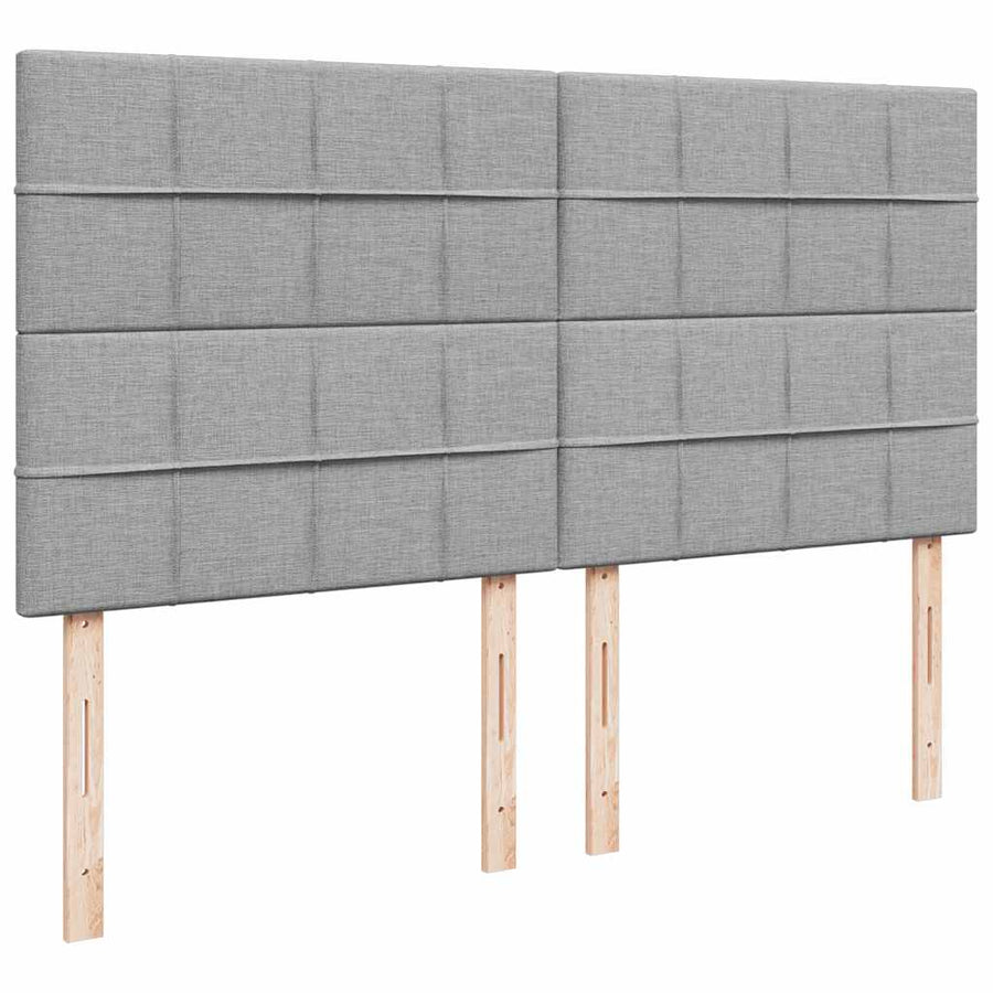 Ottoman bed met matras 160x200cm stof lichtgrijs