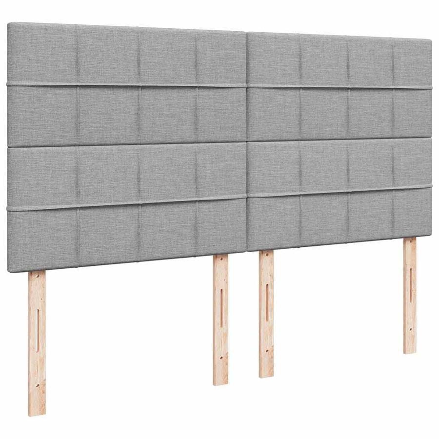 Ottoman bed met matras 180x200cm stof lichtgrijs