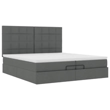 Ottoman bed met matrassen 200x200cm stof donkergrijs