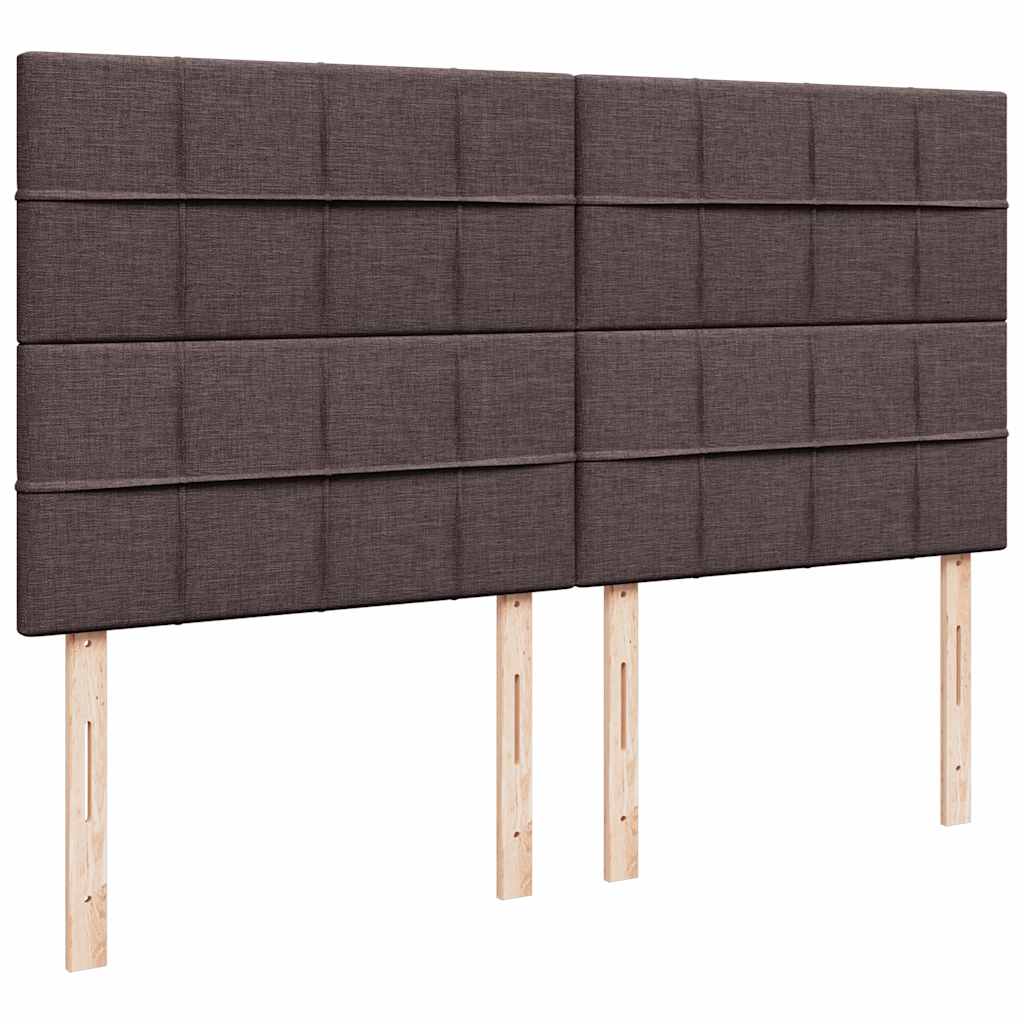 Ottoman bed met matrassen 200x200cm stof donkerbruin