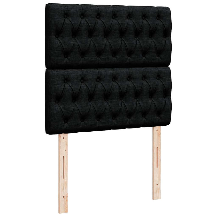 Ottoman bed met matras 80x200cm stof zwart
