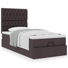 Ottomaans bed met opbergruimte 90x190 cm donkerbruin