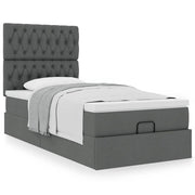 Bed met opbergruimte 90x200 cm donkergrijs