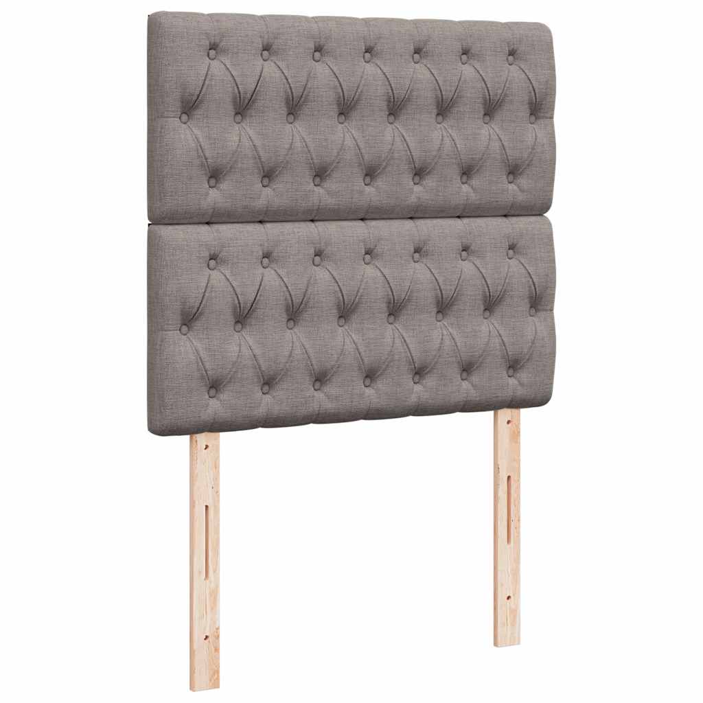 Ottoman bed met matras 100x200cm stof taupe