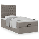 Bed met matras 100x200 cm taupe