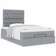 Ottoman bed met opbergruimte 120x190 cm lichtgrijs