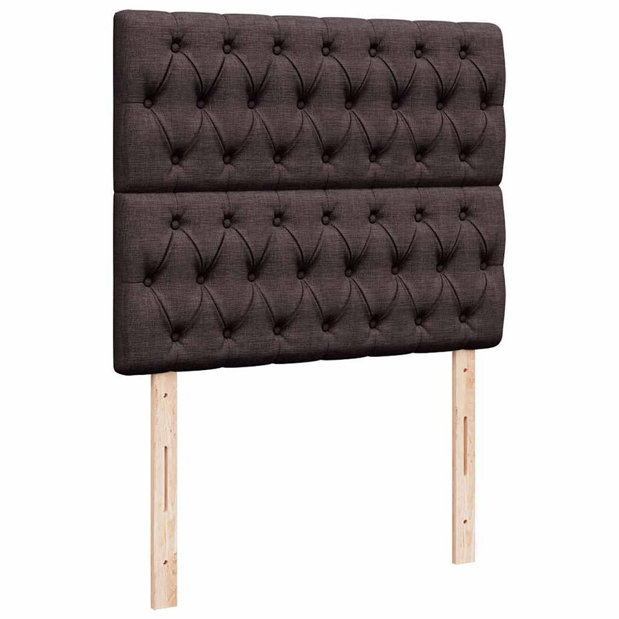 Ottoman bed met matras 120x190 cm stof donkerbruin