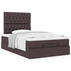 Ottomaans bed met opbergruimte 120x190 cm donkerbruin