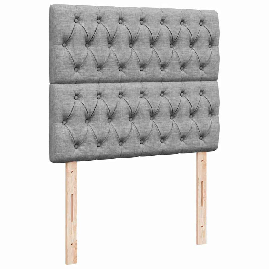Ottoman bed met matras 120x200cm stof lichtgrijs