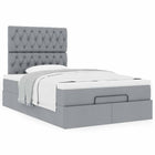 Ottoman bed met matras 120x200 cm lichtgrijs