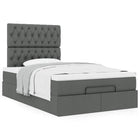Ottoman bed met matras 120x200 cm donkergrijs
