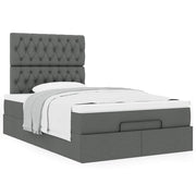 Ottoman bed met matras 120x200 cm donkergrijs