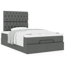 Ottoman bed met matras 120x200cm stof donkergrijs