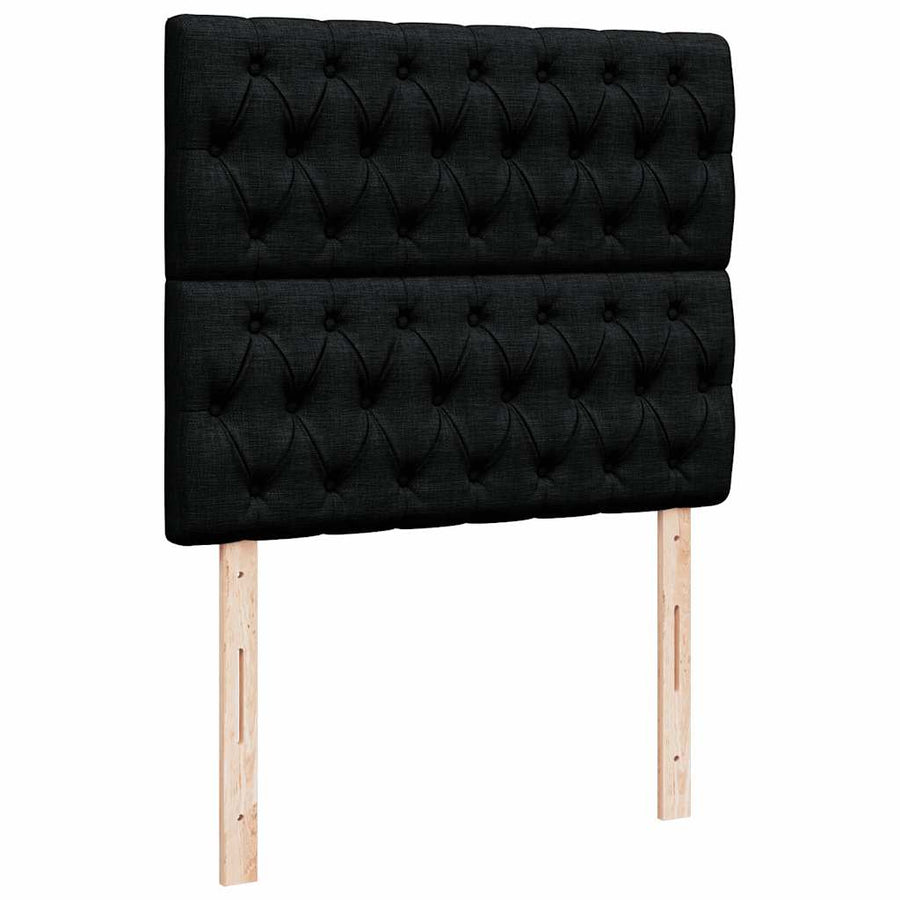 Ottoman bed met matras 120x200cm stof zwart