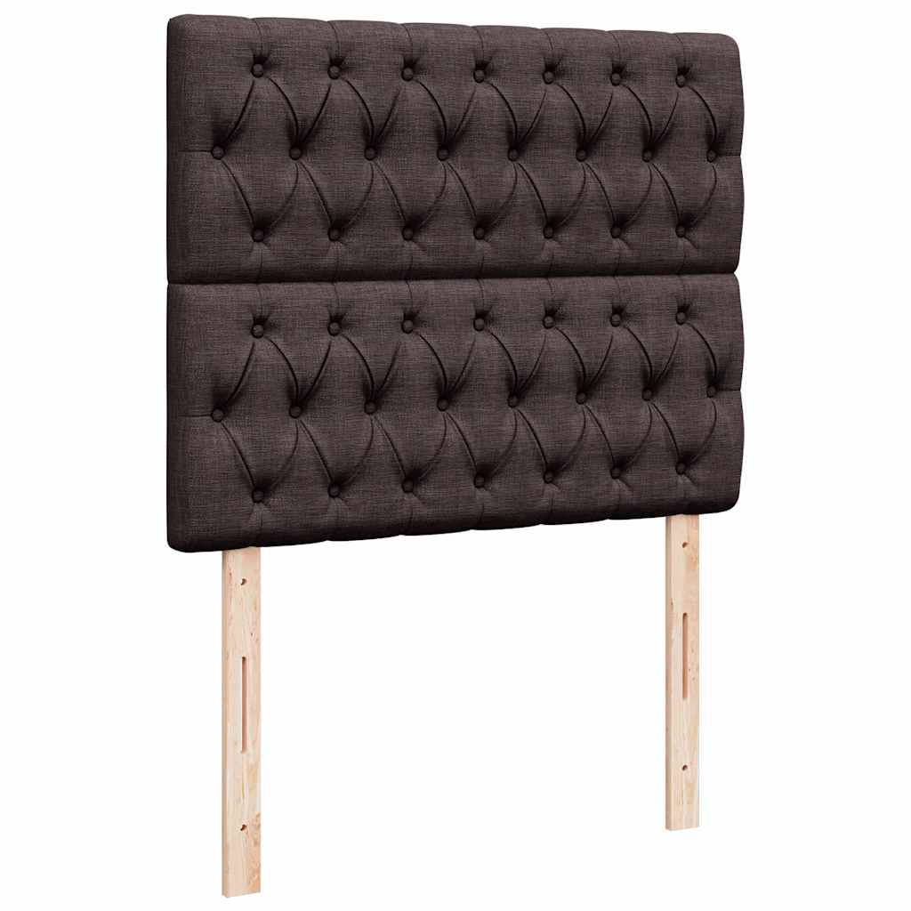Ottoman bed met matras 120x200cm stof donkerbruin
