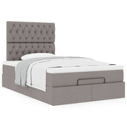 Ottoman bed met matras 120x200 cm taupe
