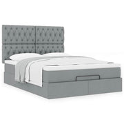Ottoman bed met matras 140x200 cm lichtgrijs