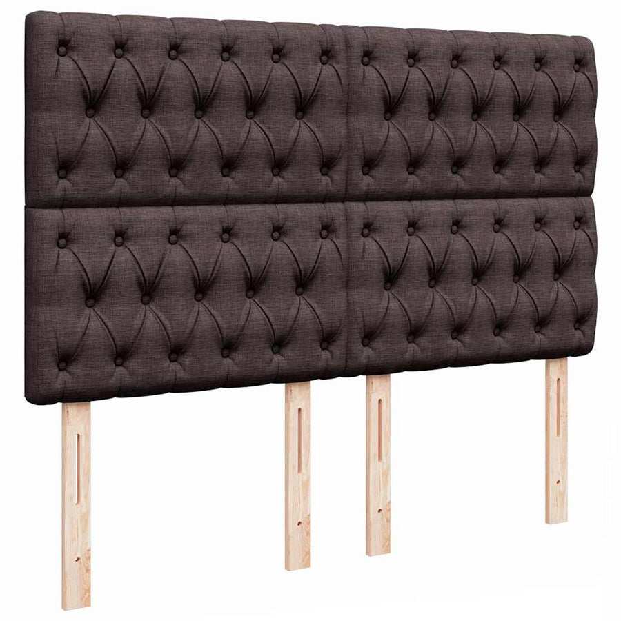 Ottoman bed met matras 140x200cm stof donkerbruin