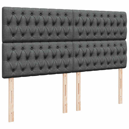 Ottoman bed met matras 160x200cm stof donkergrijs