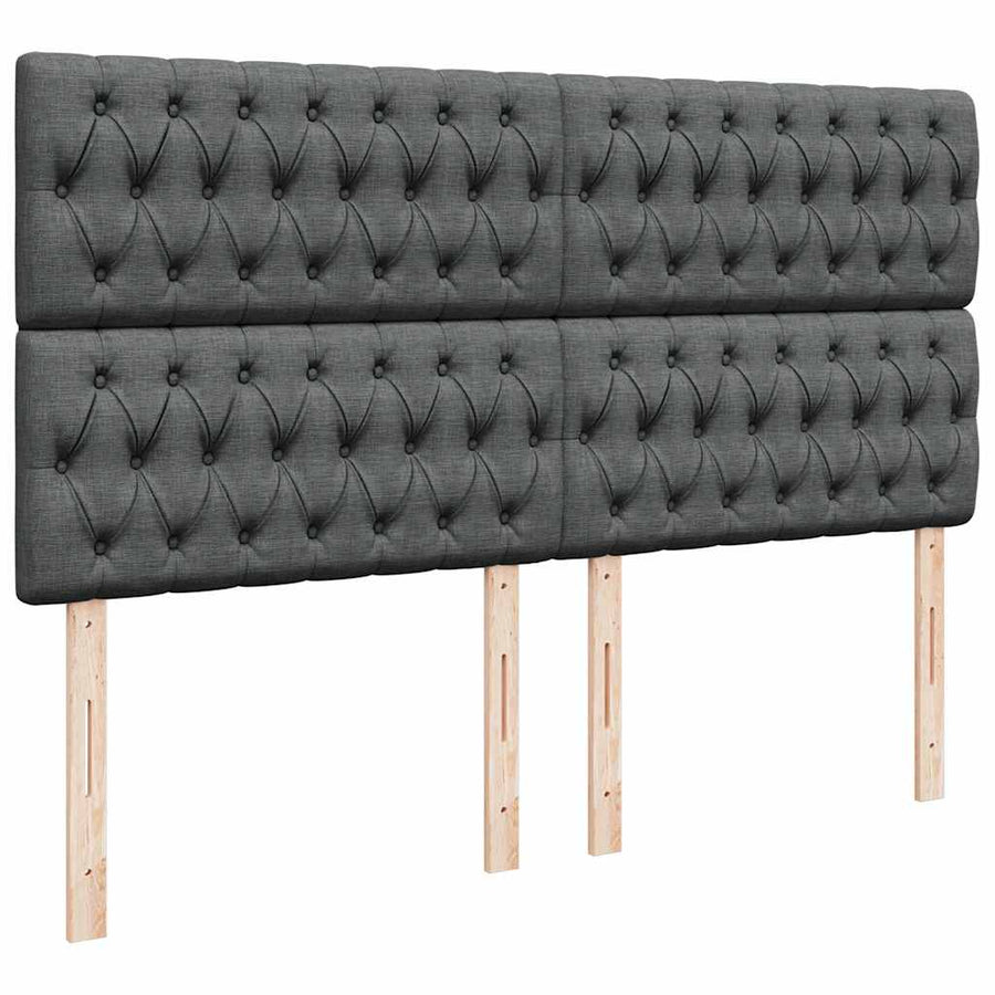 Ottoman bed met matras 180x200cm stof donkergrijs