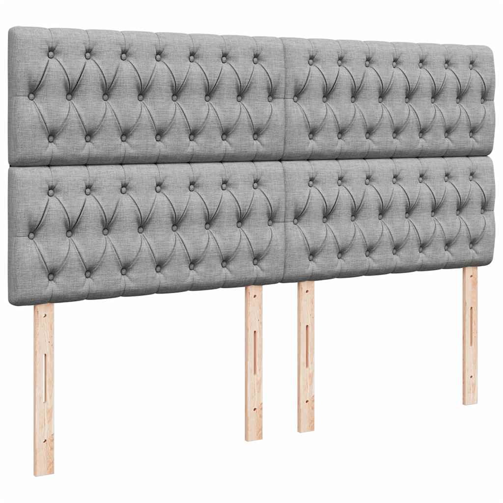 Ottoman bed met matrassen 200x200cm stof donkergrijs
