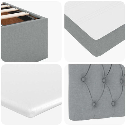 Ottoman bed met matrassen 200x200cm stof donkergrijs