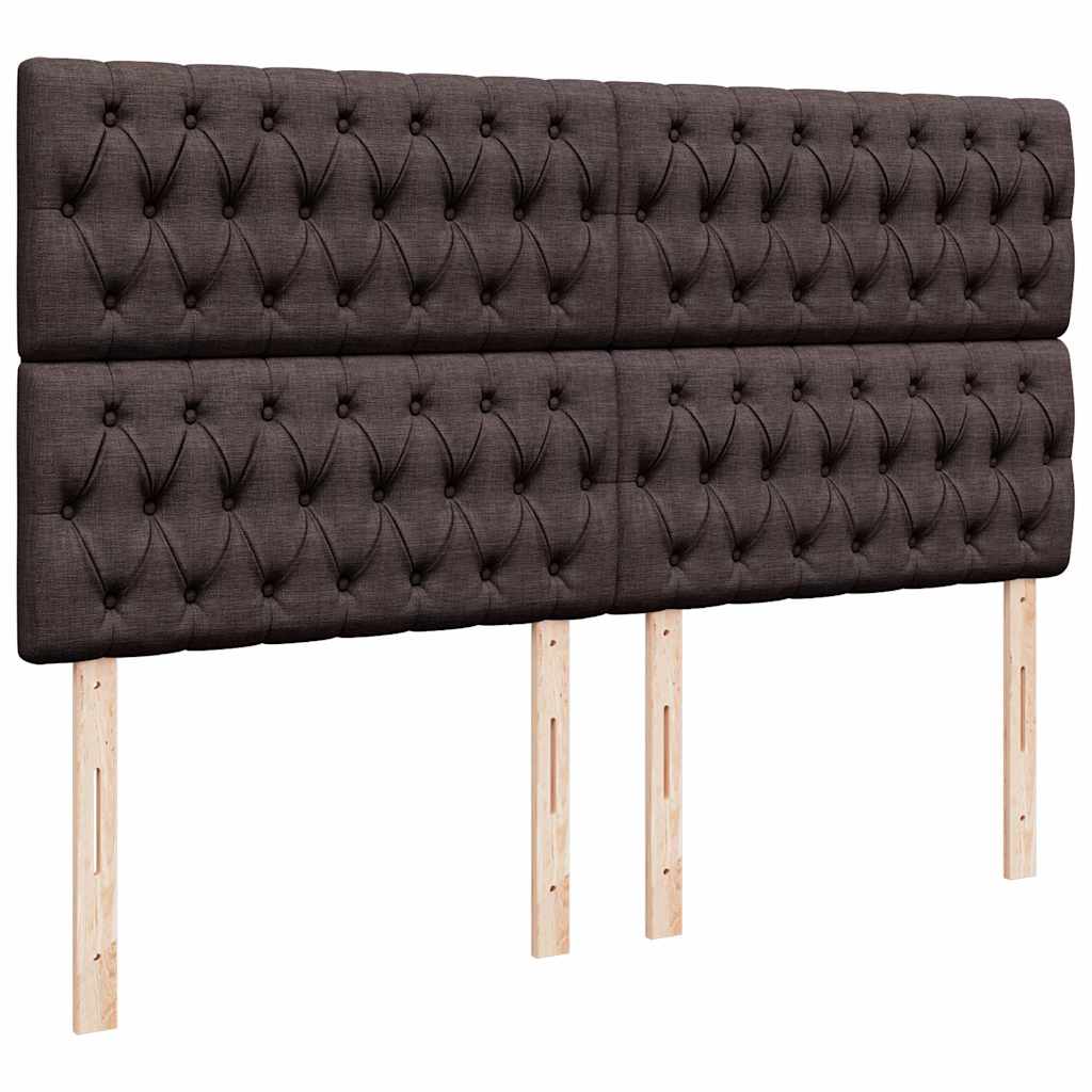 Ottoman bed met matrassen 200x200cm stof donkerbruin