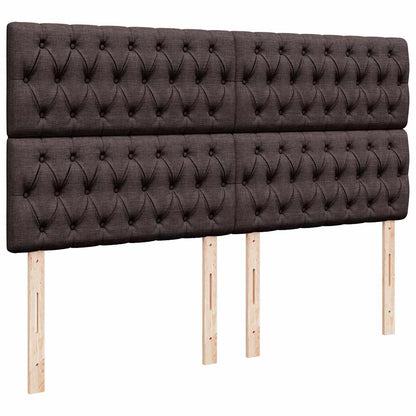 Ottoman bed met matrassen 200x200cm stof donkerbruin