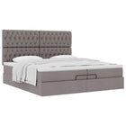 Ottomaans bed met matrassen 200x200 cm taupe