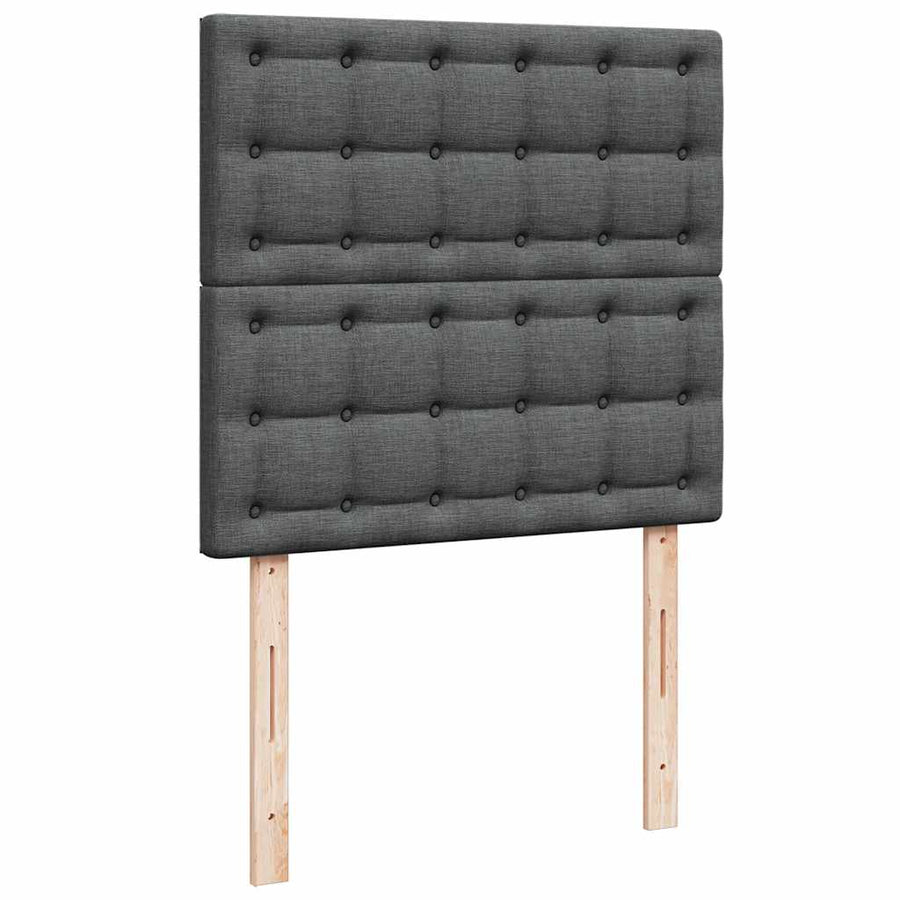 Ottoman bed met matras 80x200cm stof donkergrijs