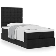 Ottoman bed met matras 80x200 cm zwart