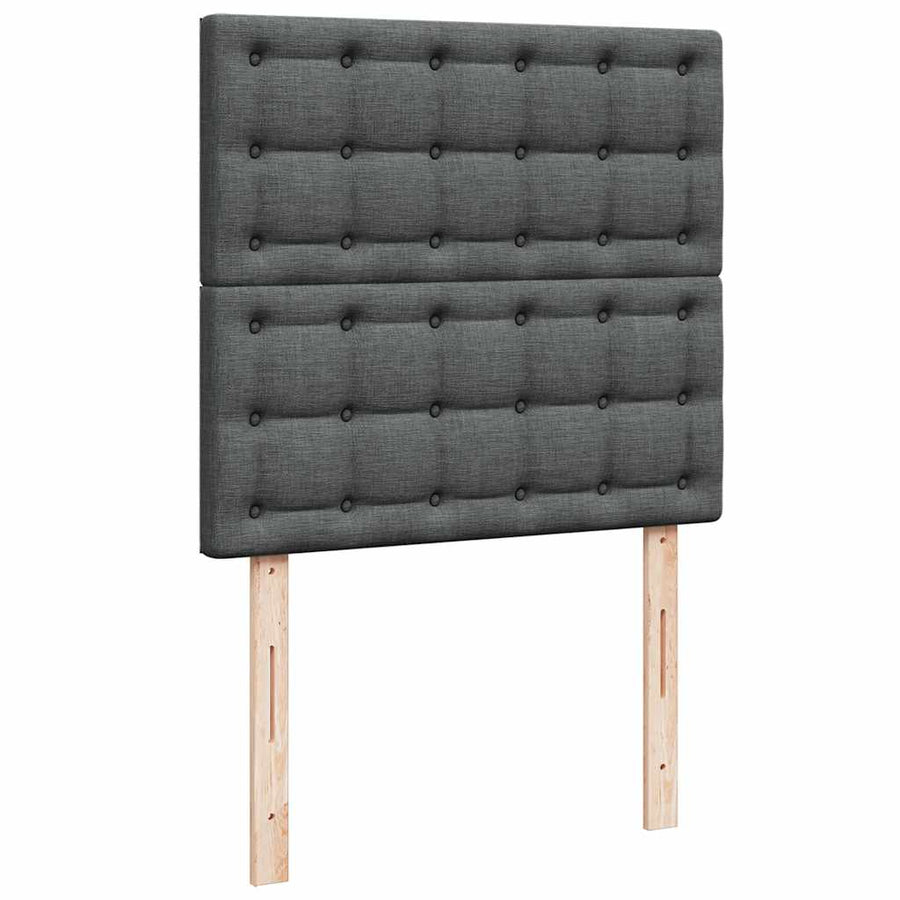 Ottoman bed met matras 90x190cm stof donkergrijs