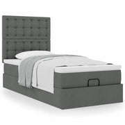 Ottoman bed met opbergruimte 90x190 cm donkergrijs