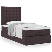 Ottoman bed met matras 90x190 cm donkerbruin