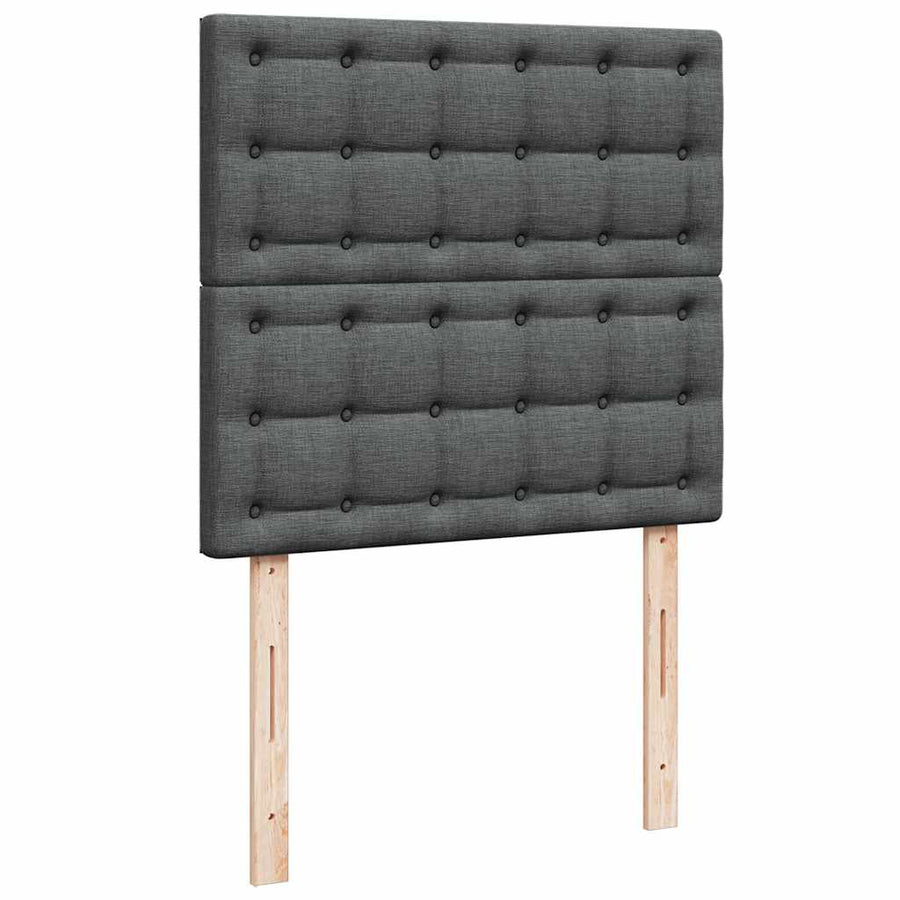 Ottoman bed met matras 90x200cm stof donkergrijs