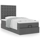 Bed met matras 90x200 cm donkergrijs