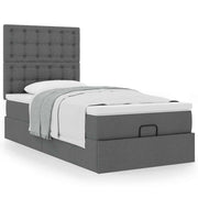 Bed met matras 90x200 cm donkergrijs