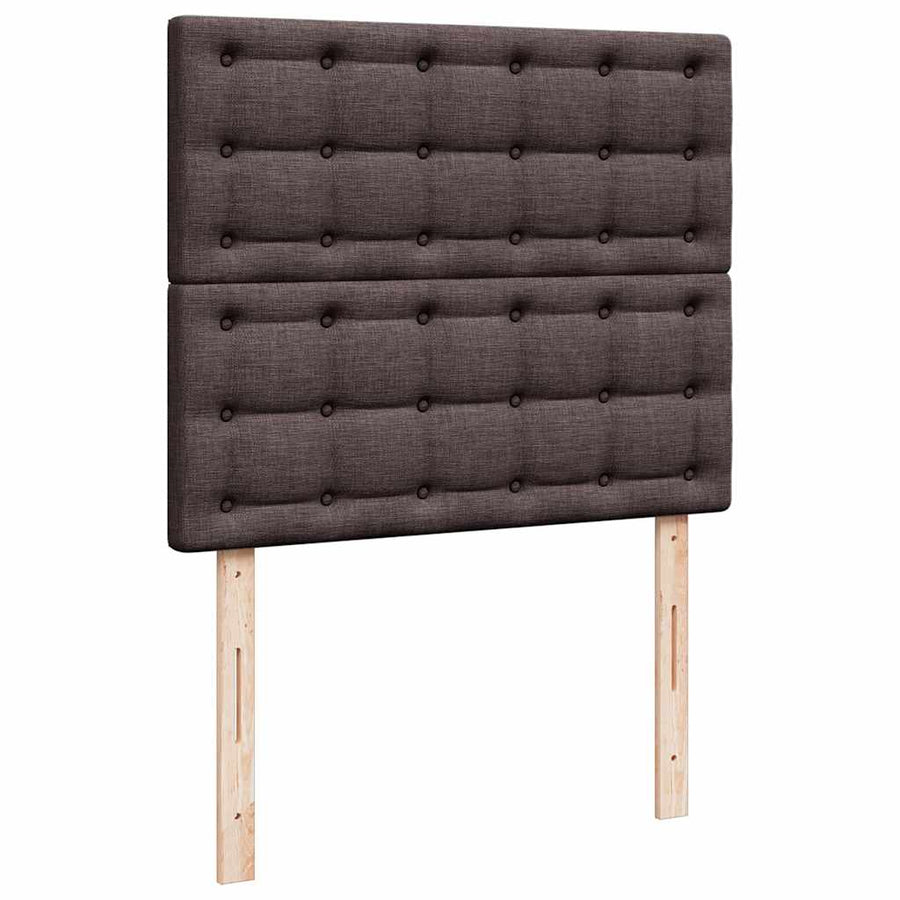 Ottoman bed met matras 120x190 cm stof donkerbruin