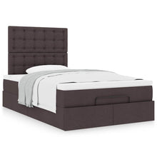 Ottoman bed met matras 120x190 cm stof donkerbruin