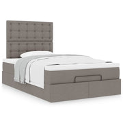 Ottomaans bed met matras 120x190 cm taupe