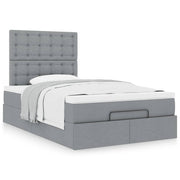 Ottoman bed met opbergruimte 120x200 cm lichtgrijs
