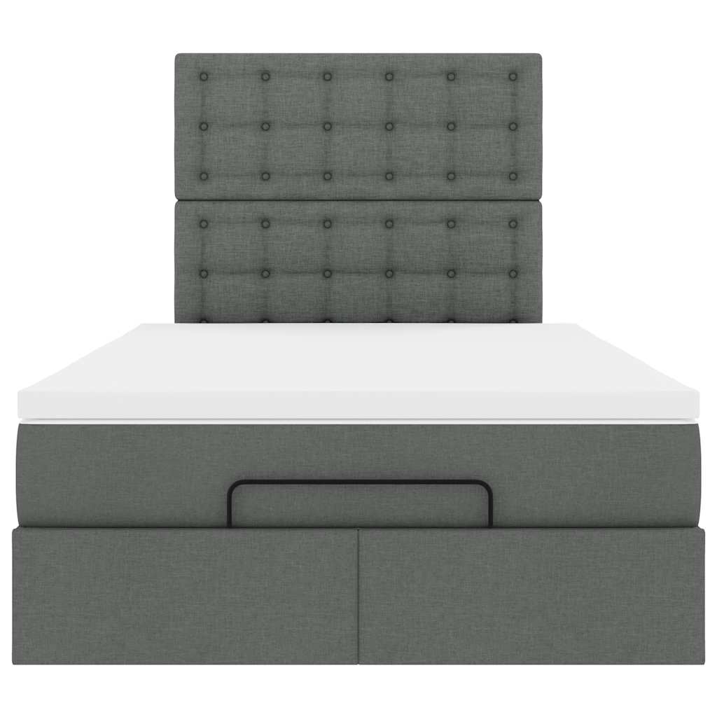Ottoman bed met matras 120x200cm stof donkergrijs