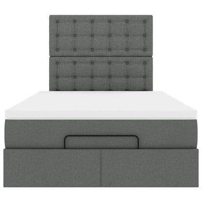 Ottoman bed met matras 120x200cm stof donkergrijs