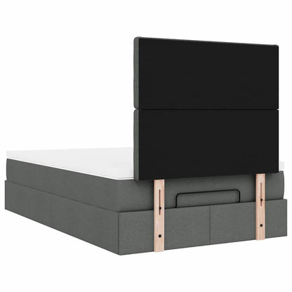 Ottoman bed met matras 120x200cm stof donkergrijs
