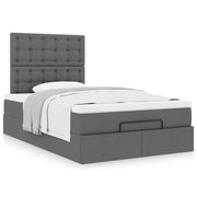 Ottoman bed met opbergruimte 120x200 cm donkergrijs