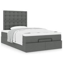 Ottoman bed met matras 120x200cm stof donkergrijs