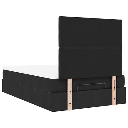 Ottoman bed met matras 120x200cm stof zwart