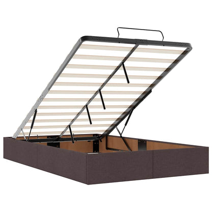 Ottoman bed met matras 120x200cm stof donkerbruin