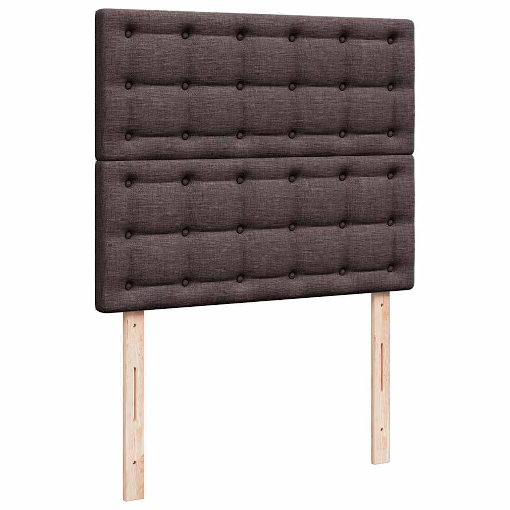 Ottoman bed met matras 120x200cm stof donkerbruin
