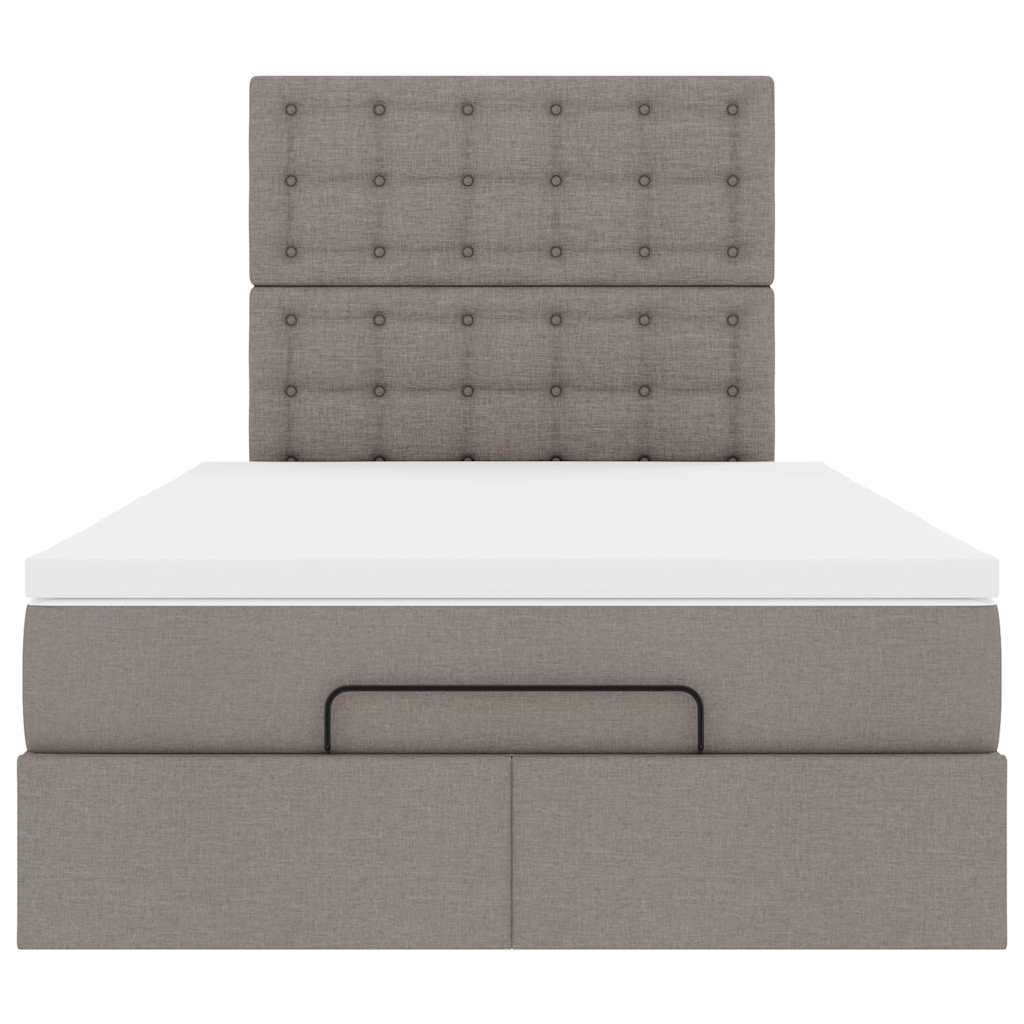 Ottoman bed met matras 120x200cm stof taupe